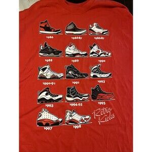 Retro Kicks 80's - 90's Sneaker Heads Retro Collection Men's Medium T-Shirt Red